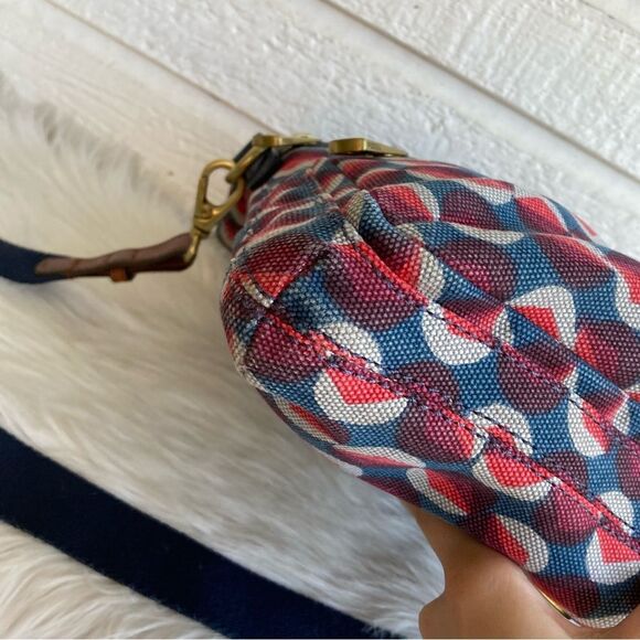 FOSSIL Canvas Ryder Sydney Satchel Tote Crossbody Handbag - Picture 7 of 12